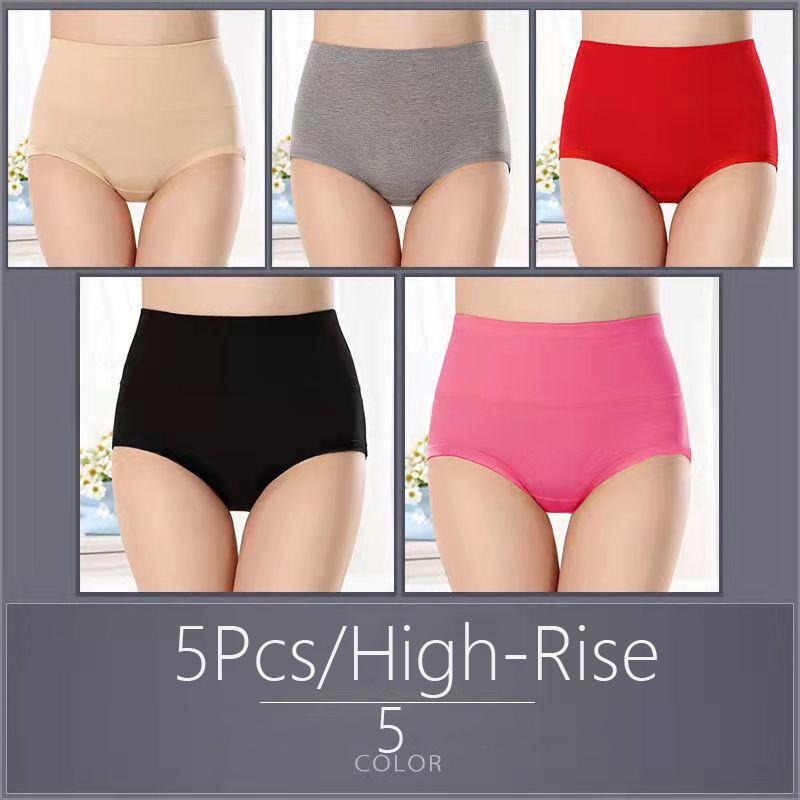 5Pcs Women's Panty Underwear Underwear High Waist Underwear Cotton Panties Women's Plus Size Underwear
