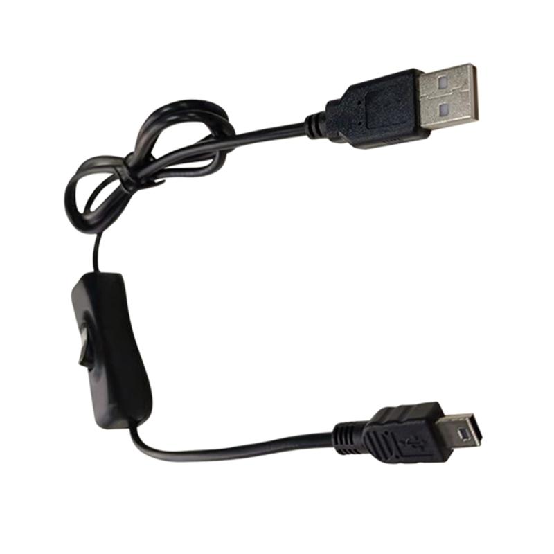 Кабель-переключатель питания USB на Mini USB 480 Мбит/с для зарядки и передачи данных для камеры, планшета, телефона, блок питания с выключателями ВКЛ/ВЫКЛ