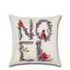 Новая Рождественская Наволочка из Льна с Принтом, Лось, Санта Клаус, Домашняя, Декоративная Наволочка для Подушки на Диван