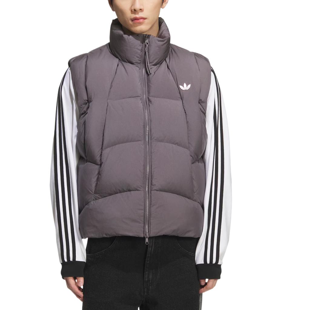 adidas Жилеты Originals Унисекс Stratum Gray/Dark Silver Металлический Воротник-стойка Другое KV3986