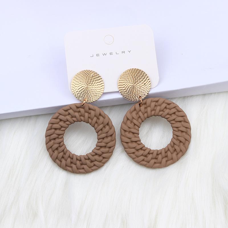 Korean Round Candy Color Acrylic Clip Earrings for Women 11 Color Cute Round No Piercing Earrings Circle Jewelry