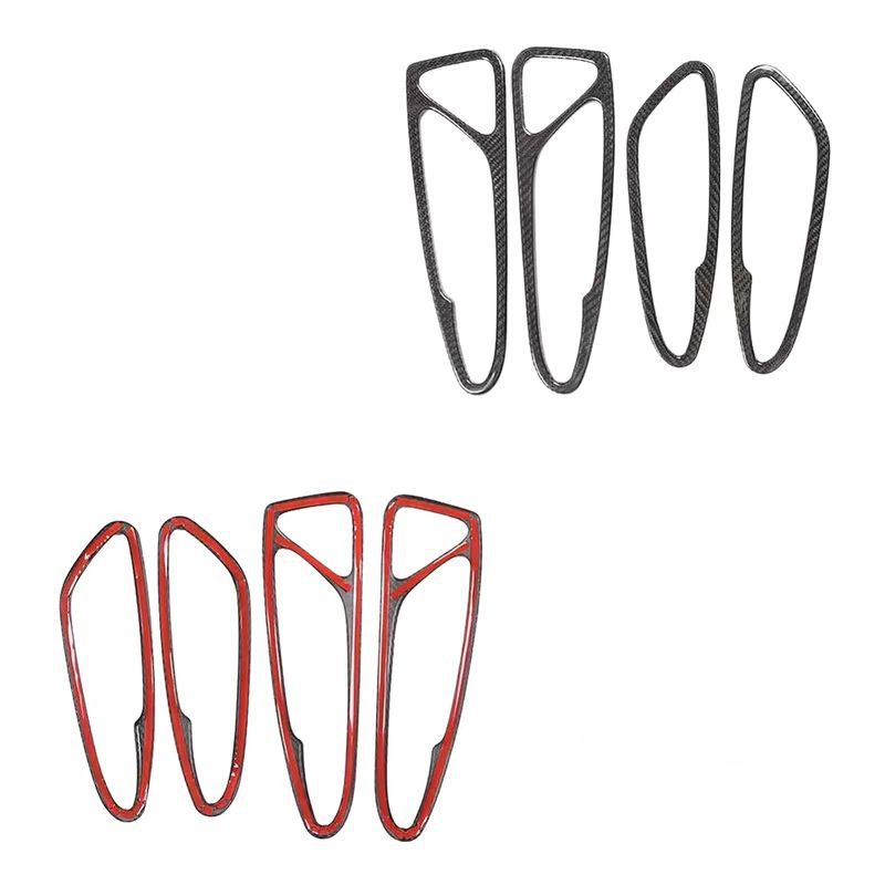 Applicable To Alpha.RomeostelvioCar Door Inside Handle Box Carbon Fiber Pattern Inner Door Handle Bowl Decoration Functional