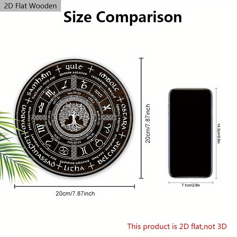 Дерево Жизни Колесо Года Деревянная Табличка, Шабаши Языческая Ведьма Знак, Викканские Праздники Викка Календарь Йоль Алтарь Небесный Знак, Хэллоуин, Рождественский Декор