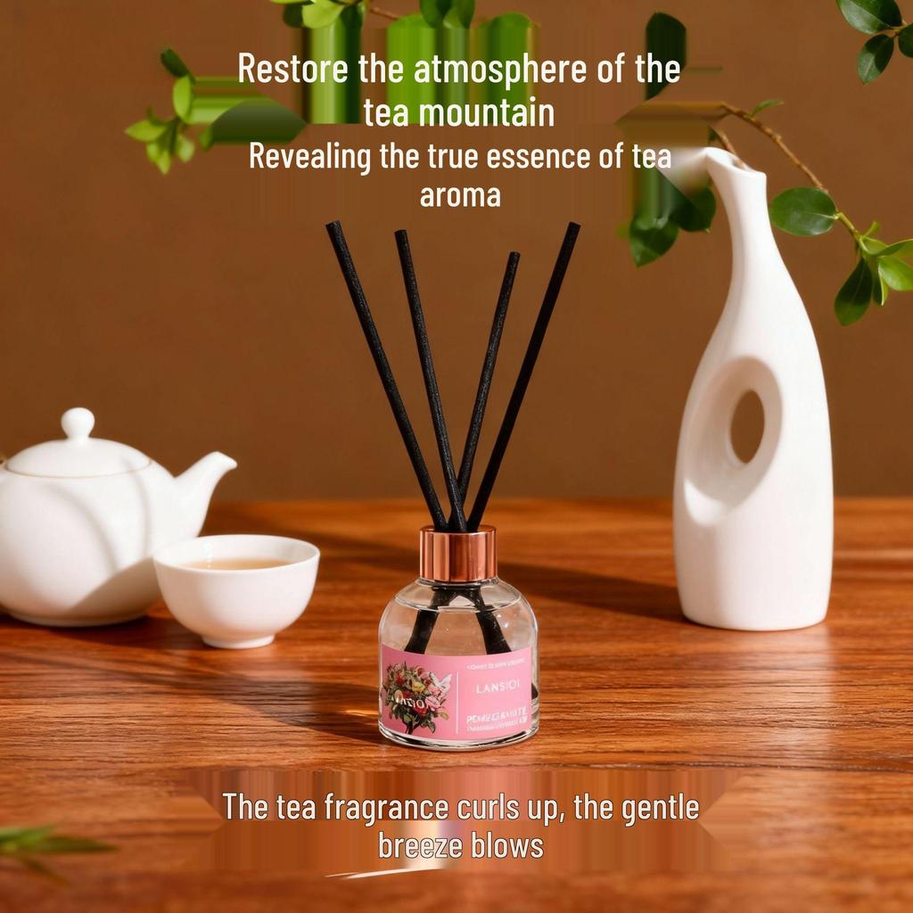 Flameless Aromatherapy Indoor Air Freshener with Natural Rattan for Bedroom and Wardrobe