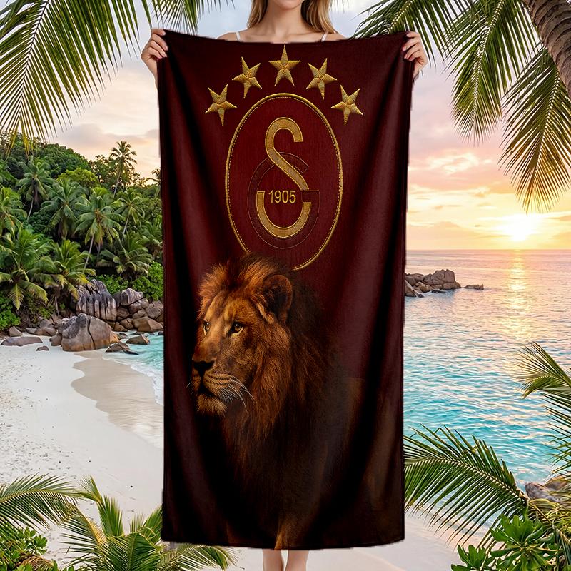 Galatasaray Fashion Beach Towel: Ideal for Summer Adventures Soft, absorbent and quick drying suitable for swimming and bathing