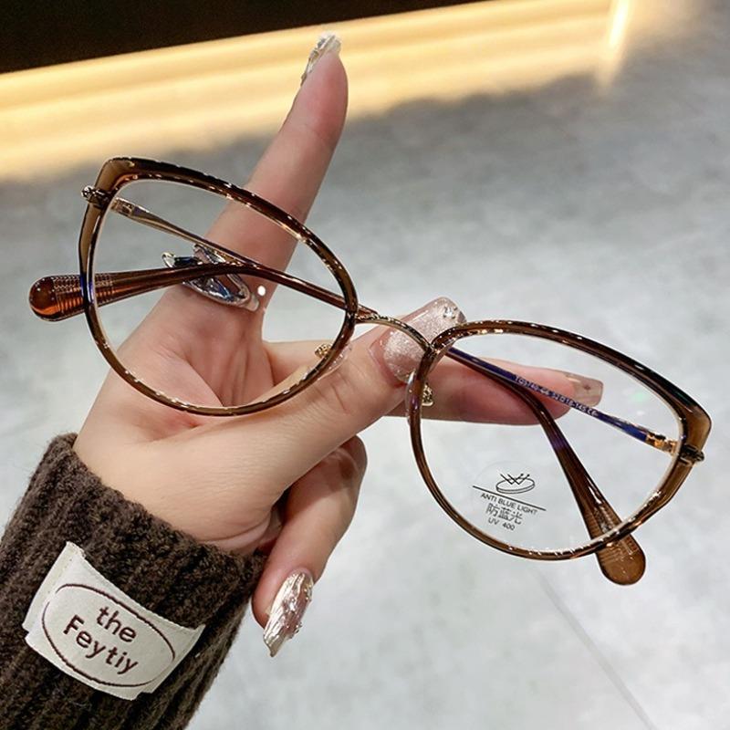 Ретро Плоские Очки Anti Blue Light Модные Солнцезащитные Очки Кошачий Глаз Защита UV400 Стильные Оптические Очки для Женщин Мужчин