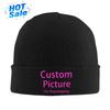 Personalized Custom Photo Logo Skullies Beanies Caps Hip Hop Winter Warm Knit Hats Unisex Adult Customized DIY Print Bonnet Hat