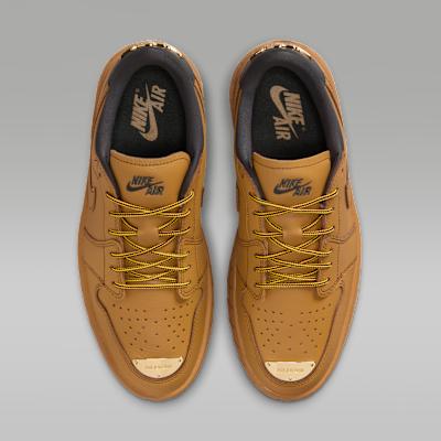 Женские кроссовки Nike Jordan 1 Low Brooklyn Wheat (Женский) Пшеничный/Командный красный/Металлический золотой/Антрацитовый