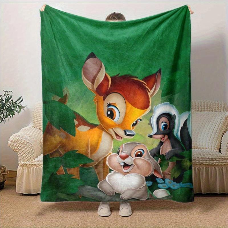 1 шт., Бэмби, Трясунчик и Цветик, Декор для дома Disney, Мягкий плед для дивана, кровати, автомобиля, путешествий, кемпинга, офиса, Идея подарка для друзей