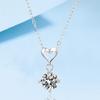 Elegant D Color 1CT Excellent Cut Heart 4 Claws S925 Sterling Silver Moissanite Necklace for Women Diamond GRA Jewelry