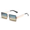 Fashion Rectangle Sunglasses Women Men Gradient Shades Sun Glasses Metal Frame Classic Brand Designer Eyeglasses Uv400