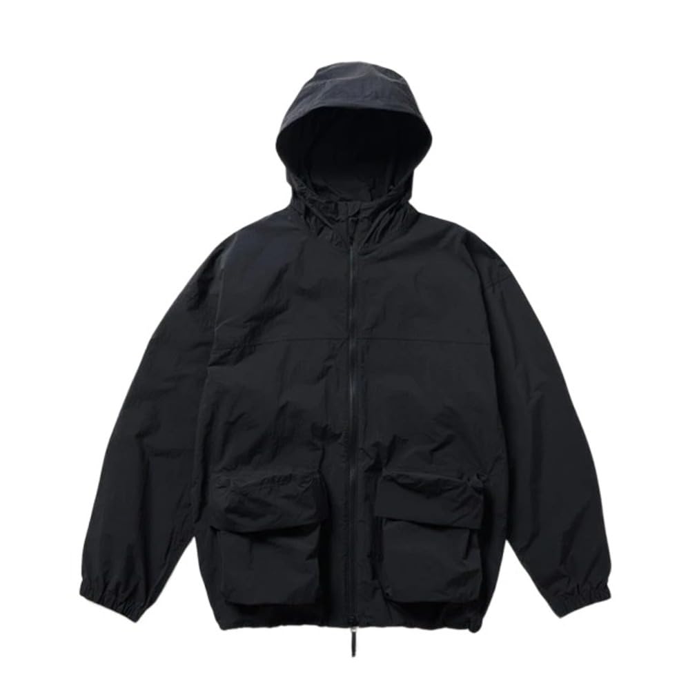 Snow Peak Nylon Tussah Size Perfect for and Outdoor Activities Jacket, L, Black, JK-25SU008, Festivals, Camping,