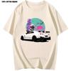 Anime Initial D T Shirt for R35 Skyline GTR Vaporwave JDM Legend Car Print Shirt Men Short Sleeve 100% Cotton Graphic T Shirts