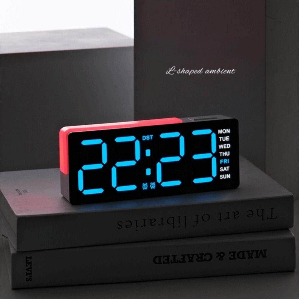 with Calendar Bedside Alarm Clock Temperature Electronic Digital Clocks LED Night Light Clock Home