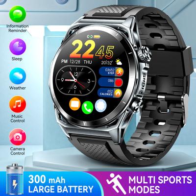 2025 Новые умные часы KE6 1,43" AMOLED-дисплей Мужские черные спортивные часы Серия KE Звонок по Bluetooth Монитор здоровья Водонепроницаемость IP68