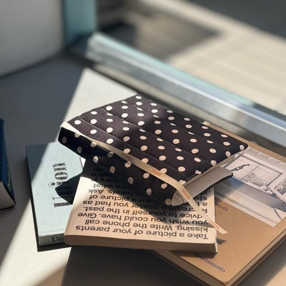 Stripe Fabric Book Cover Soft Diary Book Jacket Aesthetic Polka Dot Book Protector Student