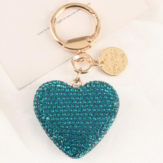 Блестящие сверкающие многофункциональные многоразовые подарочные аксессуары со стразами, металлический брелок для автомобиля в форме сердца, сумка, подвеска, брелок для ключей, кошелек