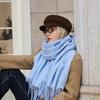 Simple Classic Design Solid Wool Blend Scarf Women Men Winter Fall Korean Version Comfortable Soft Warm Woolen Scarf Male Female
