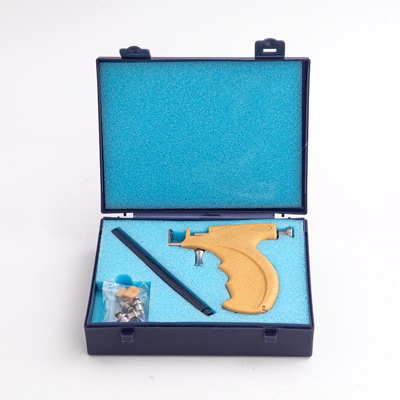 Пистолет для пирсинга ушей из нержавеющей стали с серьгами-пусетами