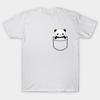 Asian Size Cotton Unisex Tshirt Print T-shirt Kawaii Pocket Panda Bear T-Shirt T-shirt No-Cut Print Regular Fit