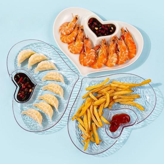 Набор для сервировки чипсов и соуса Разделенное сервировочное блюдо Тарелки для суши с секцией для соуса Поднос для подачи сыров для пельменей, закусок, тако, суши