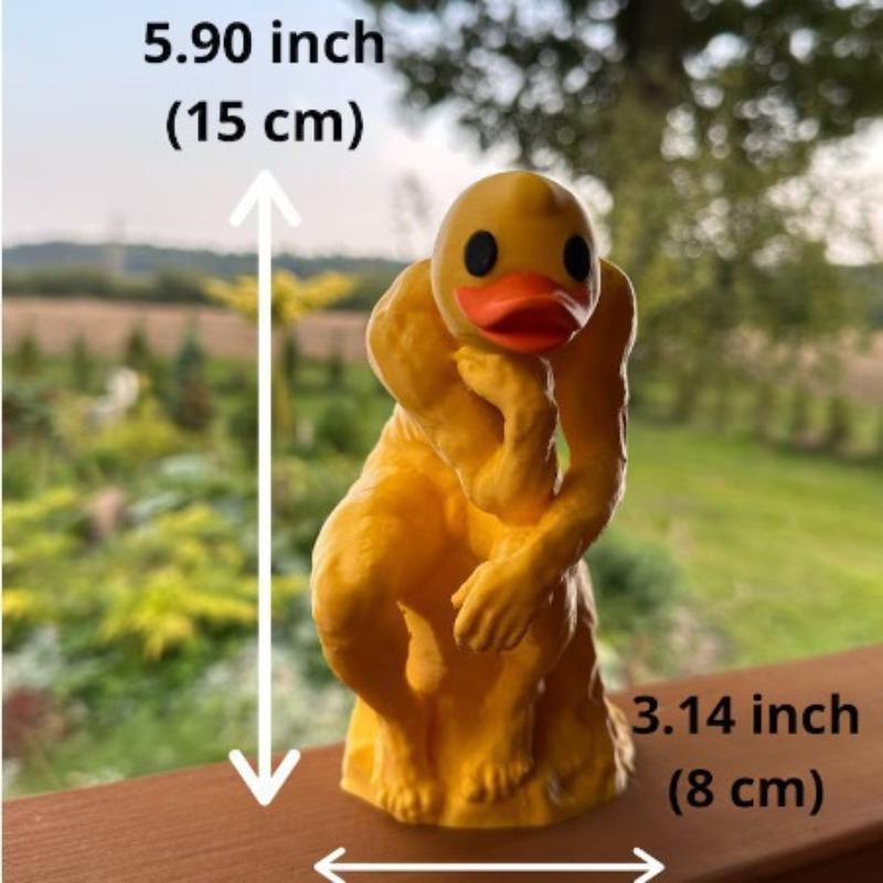 Creative Human-like Art Resin Figurine - Thought Duck, Home Decoration Item for Meditation, Small Gift.