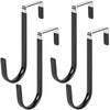 Door Hooks, Door Hangers, Easy Installation, Interior Accessories, Hats, Space-Saving, Set of 4 (Black)