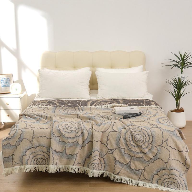 Летний плед из высококачественной хлопковой марли, покрывало для кондиционера, офисный плед для перерыва на обед, мягкое диванное полотенце для дома