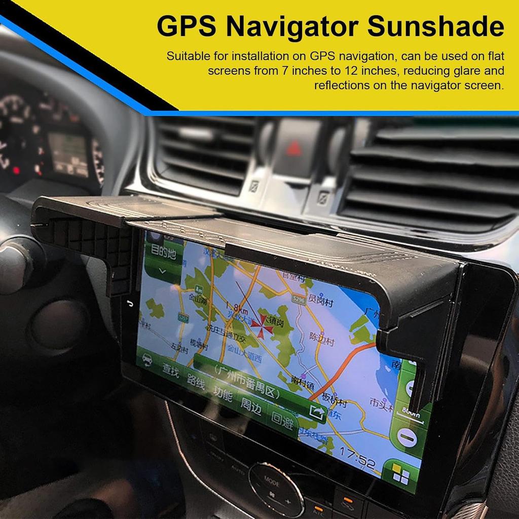 Солнцезащитный козырек для GPS-навигатора - Антибликовый козырек для 7-12 дюймовых навигаторов, Чехол для безопасного вождения