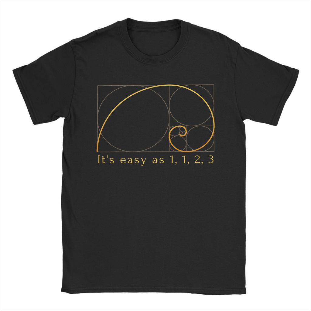 Unisex Unisex Tshirts Fibonacci Golden Ratio Vintage Cotton Tees Short Sleeve Geek Math T Shirts Crewneck Tops Printing