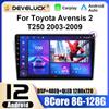2 Din Android 12 автомобильный радиоприемник для Toyota Avensis T250 2 II 2003 - 2009 мультимедийный видеоплеер GPS 4G Carplay авто стерео DVD QLED