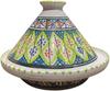 Handmade Tunisian Green Colored Tagine – Traditional Ceramic Cookware for Oven & Fire – 22cm, Perfect for Fish, Poultry, Meat & Vegetables