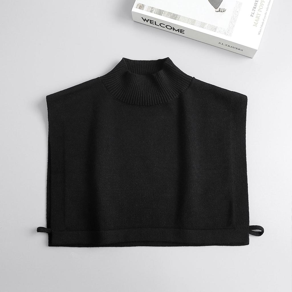 Solid Color Decorative Collars High Collar Scarf Fake Collar Knitted Sweater Women's Detachable High Elasticity Regular Fashion