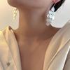 Korean-Style Water Drop Shell Tassel Earrings for Women