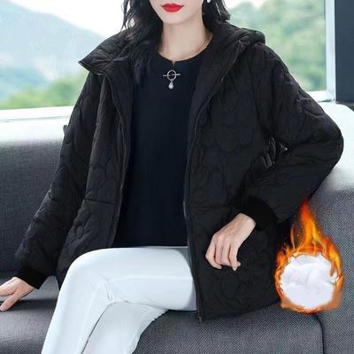 Зимняя куртка из хлопка больших размеров, женская утепленная верхняя одежда, свободная молния, карман на пуху, хлопковая одежда, женские парки