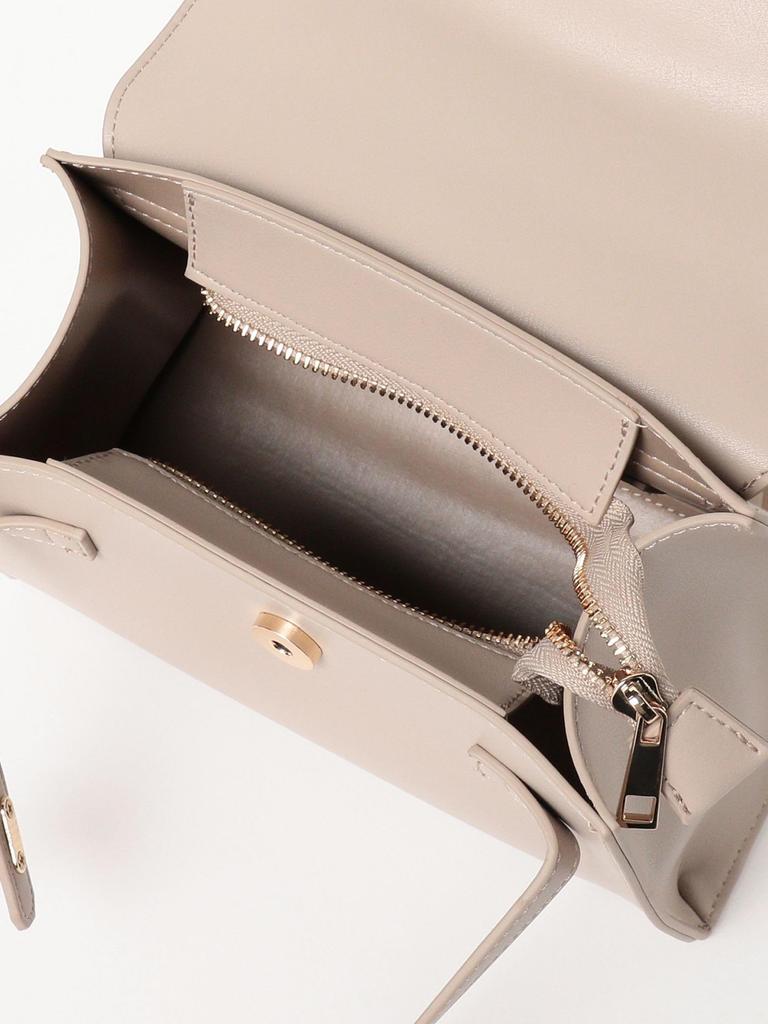 BEAMS LIFE STORE by BEAMS Leather Flap Bag, Women's, Beige, One Size