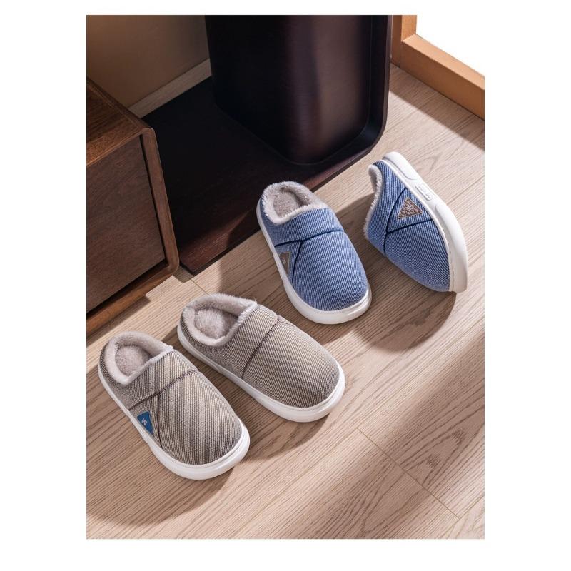 Зимние хлопковые тапочки для женщин, модные дышащие хлопковые тапочки, зимние домашние тапочки для родителей и детей, теплые бесшумные тапочки из хлопка