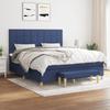 3137171 vidaXL Divan Bed with Mattress Blue 160x200 Cm Fabric
