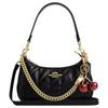 Coach Teri 15 Zipper Cover Leather Mini Shoulder Bag Women Bags Gold Black CDY83-IMBLK