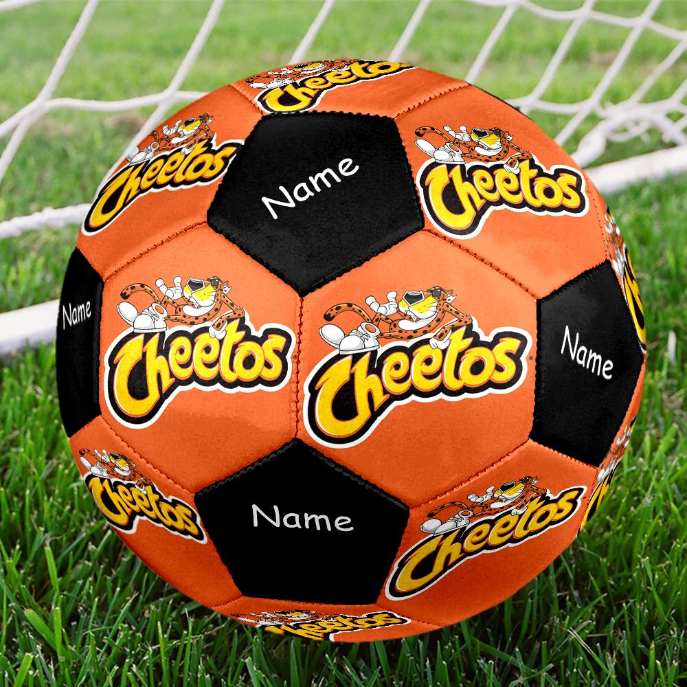 Custom Name Cheetos Theme Size 5 Soccer Ball, Suitable for Both Indoor and Outdoor Matches, a Gift Suitable for Everyone.
