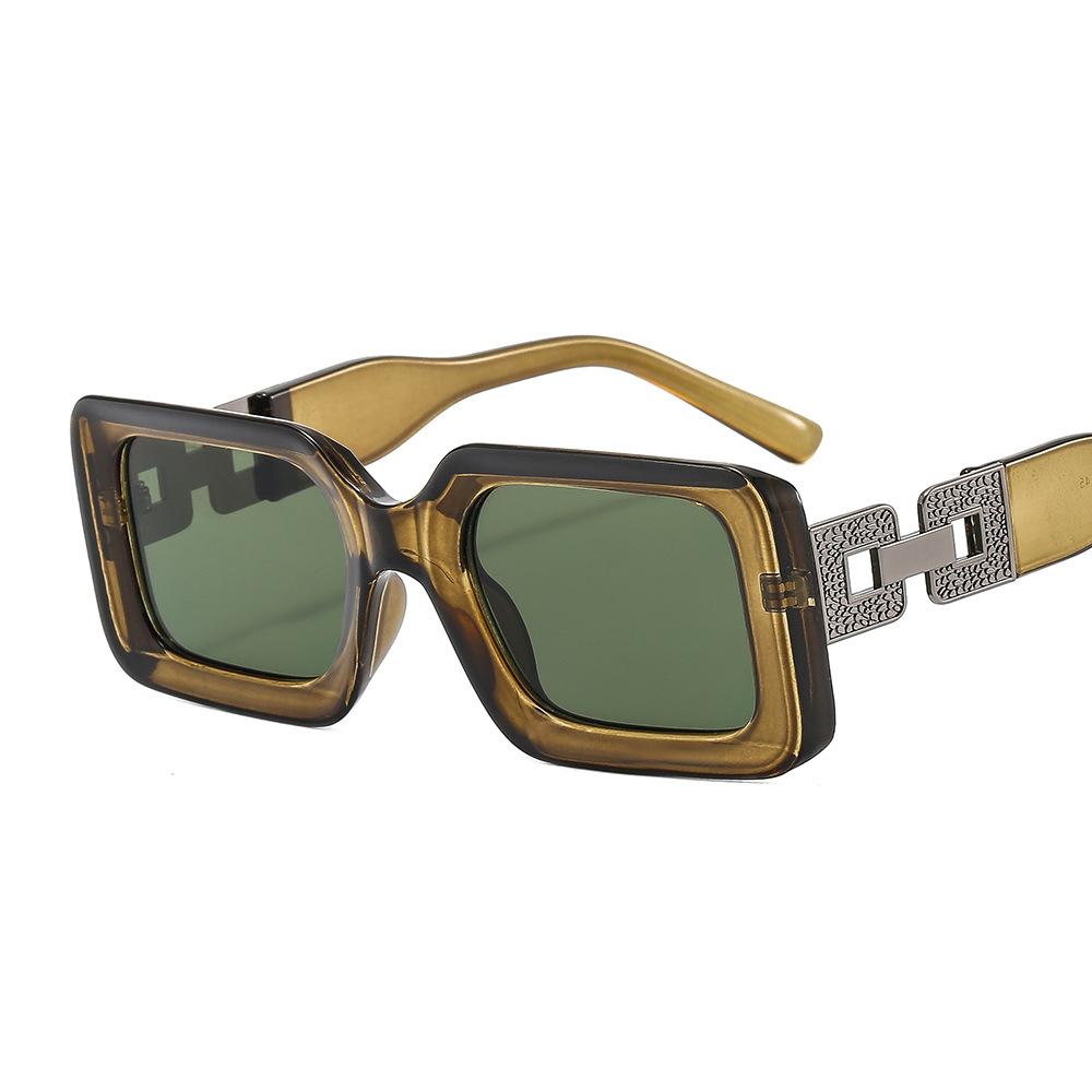 Womans Luxury Custom Sunglasses Logo Colorful Wide-Legged Hollow Square Women Rectangle Sexy Video Recording Glasses