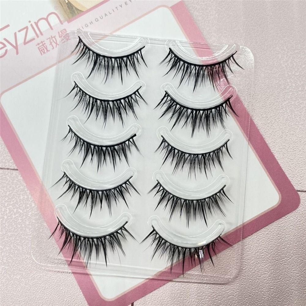 Dramatic False Eyelashes Japanese Cosplay Fake Eyelashes Extensions Wet Spiky Lashes  for Women