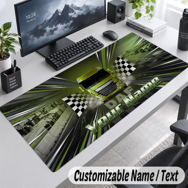 Custom Name Text Mouse Pad DAF Personalized Desk Pad For Work And Gaming