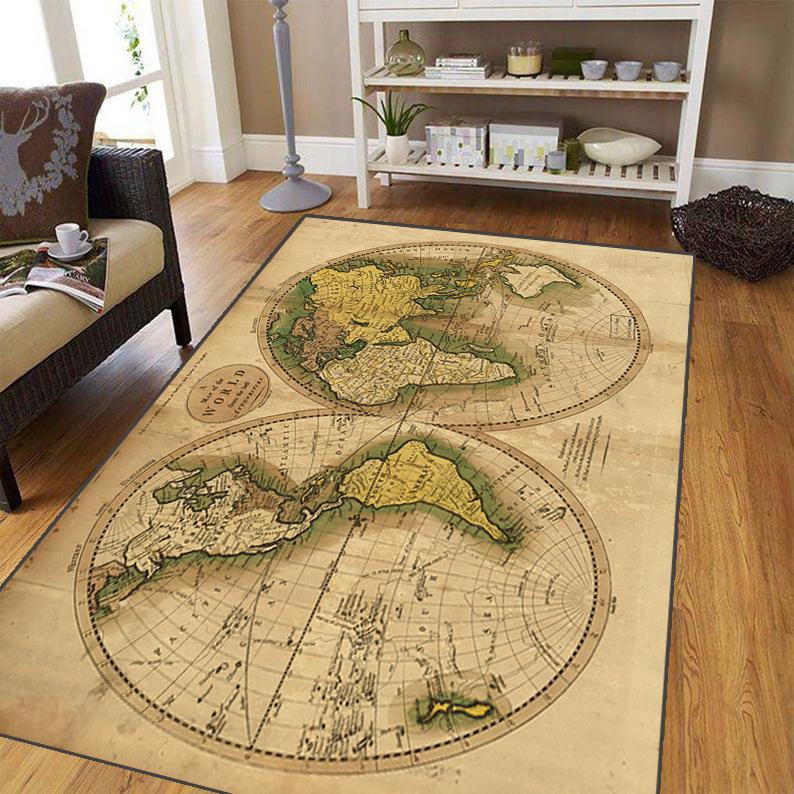 Ковер с навигационной картой древнего мира для гостиной, мягкий фланелевой коврик для спальни, противоскользящий коврик для ванной комнаты, детский игровой коврик