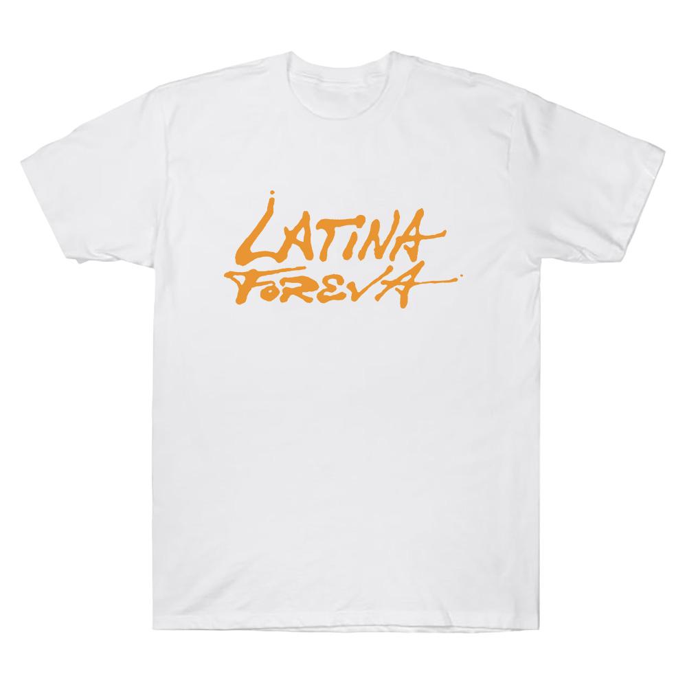 Latina Foreva Футболка Мерч Кароль Джи Футболки Повседневные Женские Мужские Лонгслив С Круглым Вырезом Хлопковая Одежда Хай стрит Свободная Повседневная Футболка