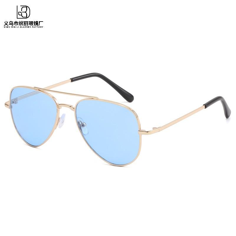 Прямая поставка, Металлические детские солнцезащитные очки Детские классические очки-жабы Носить очки Солнцезащитные очки Тренд