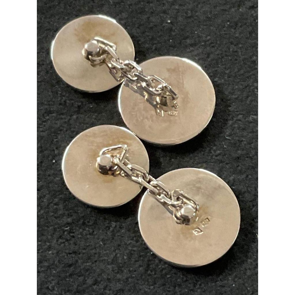 Used HERMES Serie Cufflinks Silver