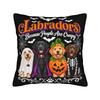 Bulldogs Because People are Creepy Halloween Dogs Pillow Cover  Fashion Pillow Case For Living Room Chair Comfy Pillowcases Gift