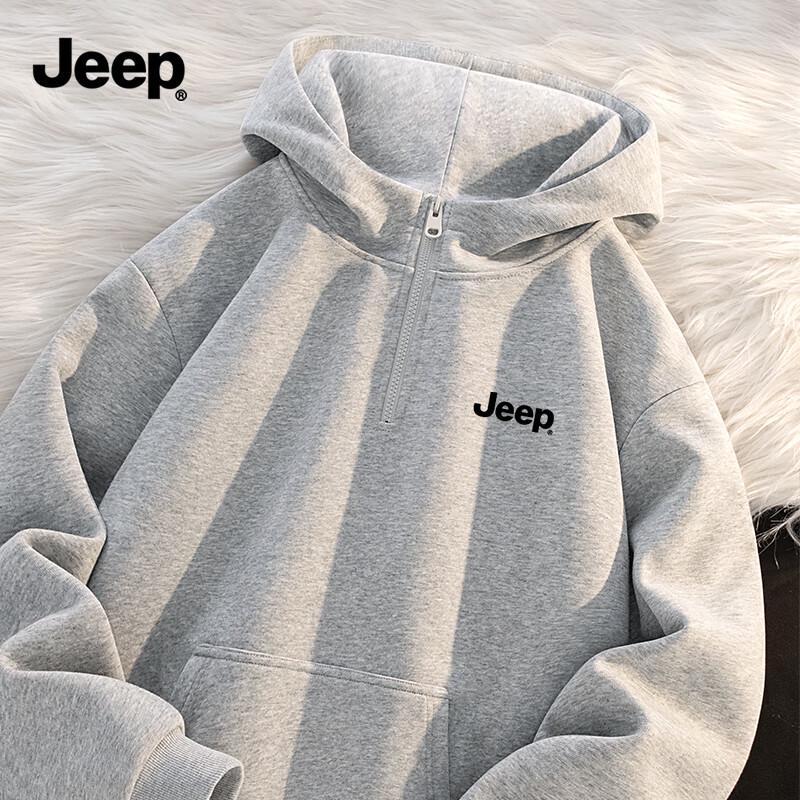 Jeep Мужская толстовка с капюшоном на флисовой подкладке
