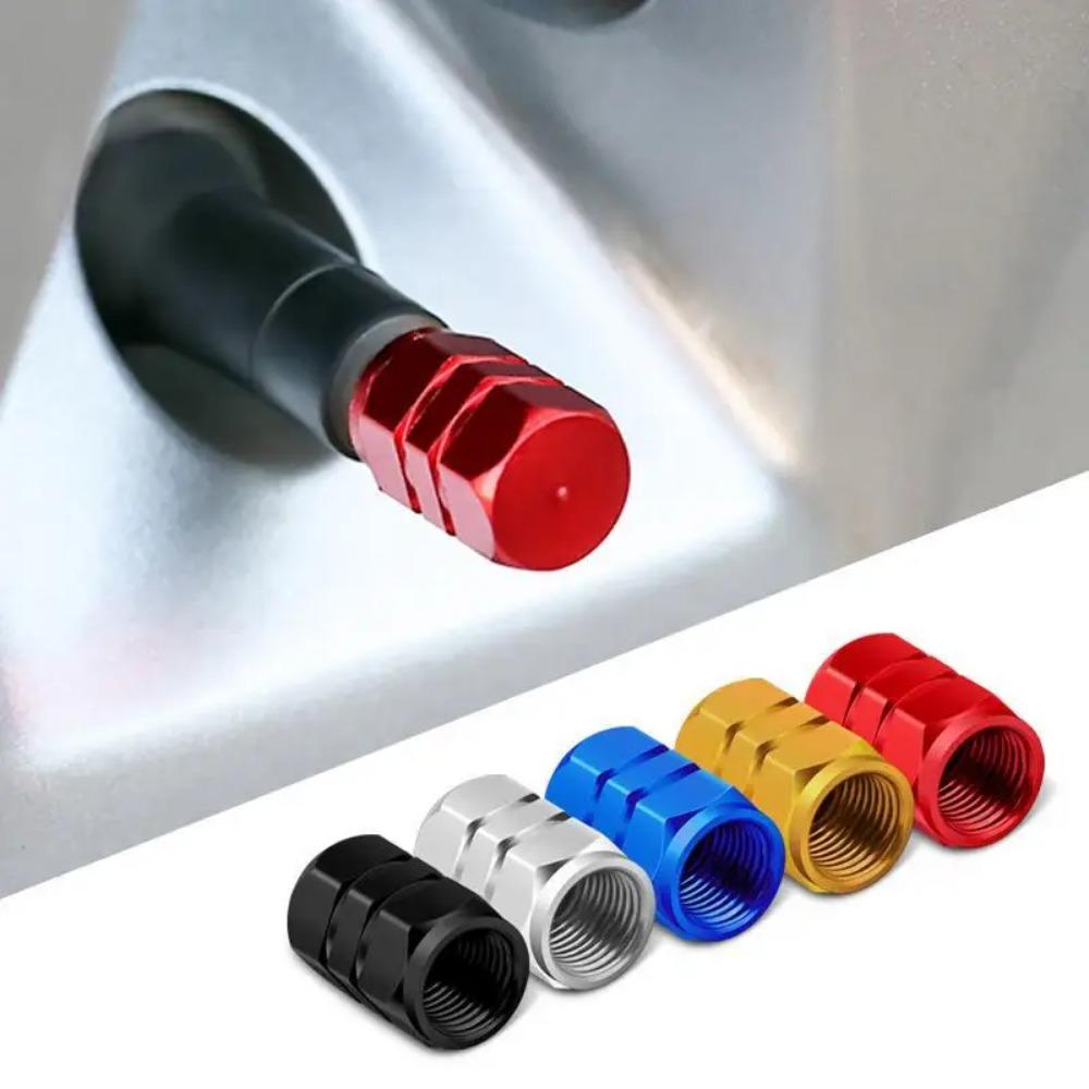 4Pcs Aluminum Tire Valve Stem Caps - Dustproof Waterproof Covers for Cars Motorcycles Trucks Wheel Hub Valve Core Protectors Stem Caps1